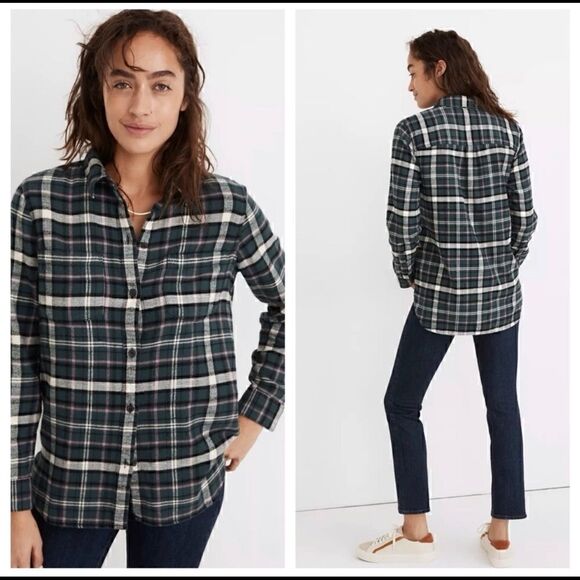 Madewell Tops - Madewell Classic Ex-Boyfriend Shirt Baywood Plaid Small